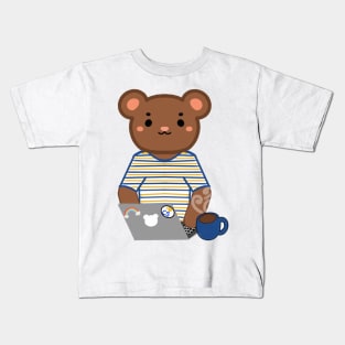 I love computer science bear Kids T-Shirt